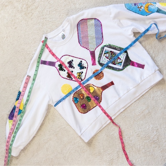 Queen of Sparkles Colorful Graphic Women's Sweater - Picture 6 of 8